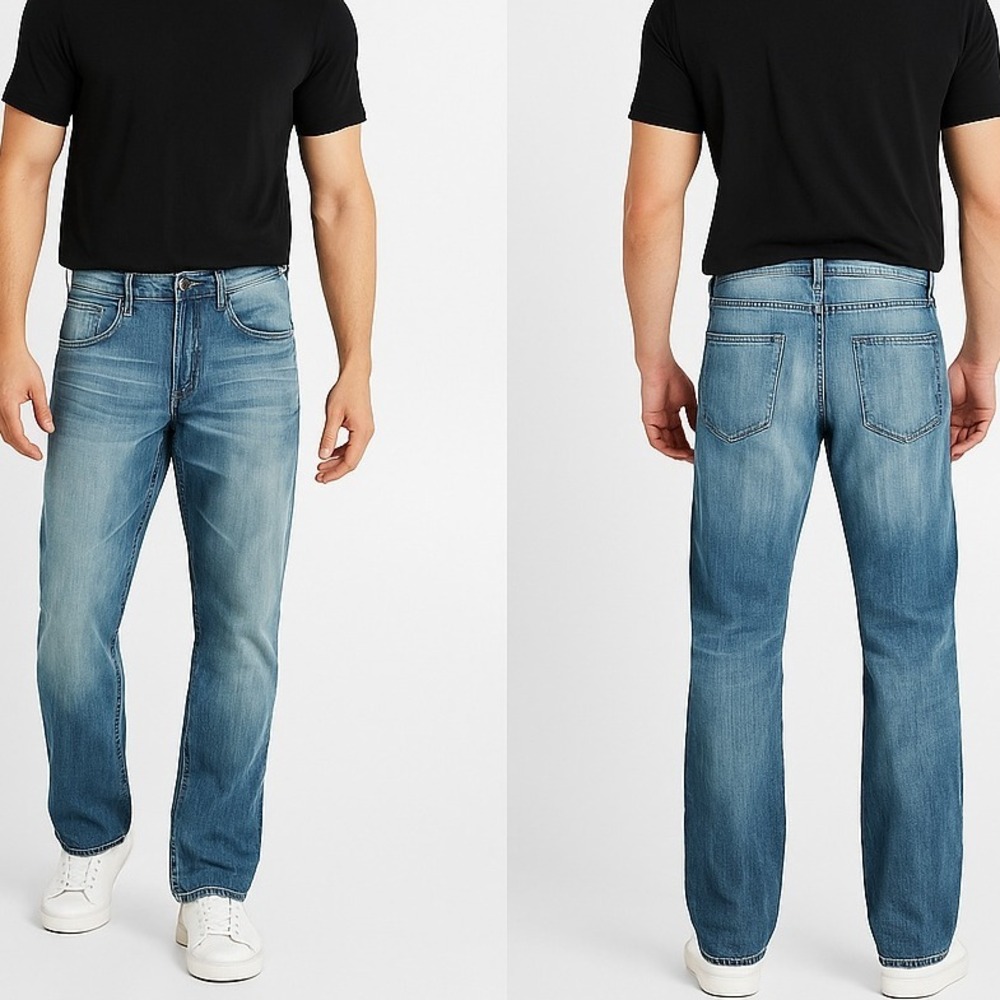 Buffalo David‎ Bitton Original Jeans Relaxed Fit Soft Distressed Blue Mens 40x31